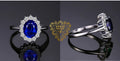 Royal Elegance Princess Diana Inspired Blue Sapphire Ring in 925 Sterling Silver with Natural Gemstones