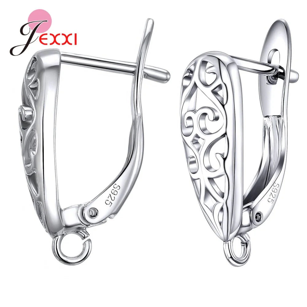 Sterling Silver 925 DIY Earring Findings Women Jewelry Component
