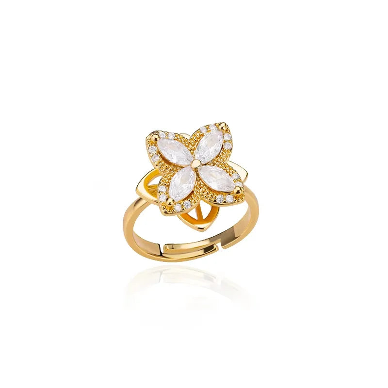 Sun & Star Fidget Ring – Stainless Steel
