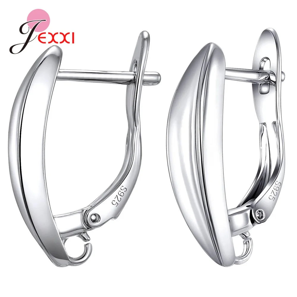 Sterling Silver 925 DIY Earring Findings Women Jewelry Component