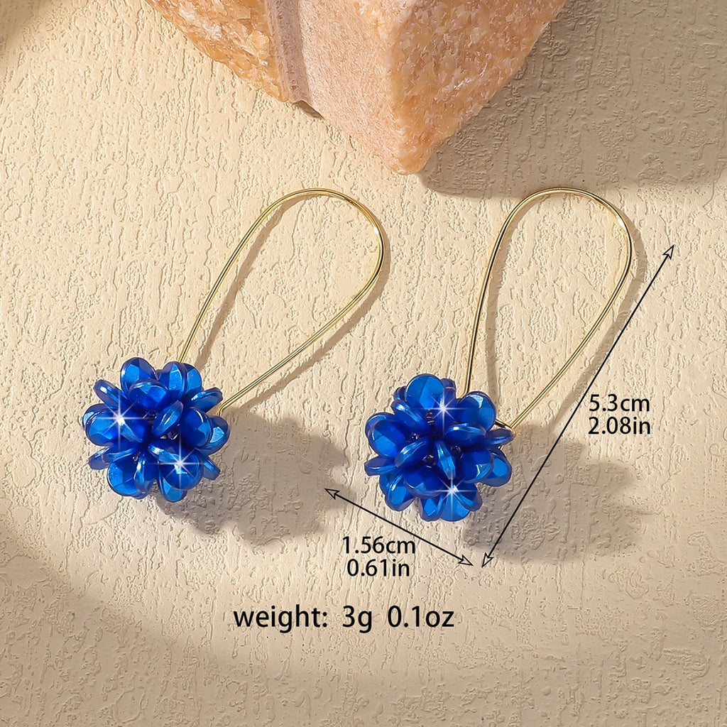 2PC Fashion Pearl Blossom Drop Earrings Party Carnival Holiday Gift
