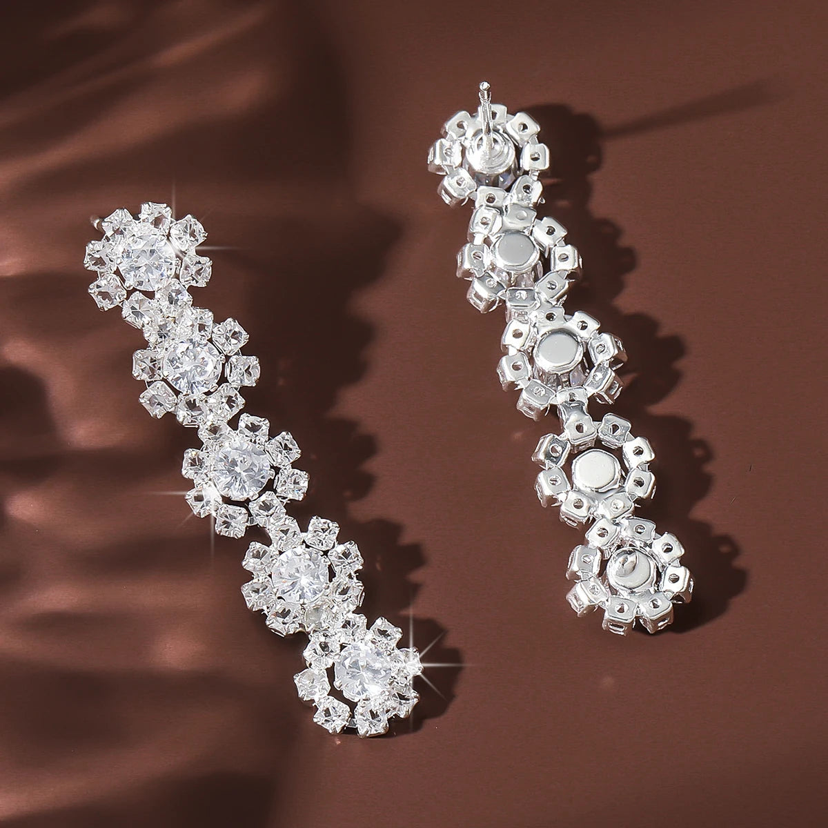 2PC Fashion Pearl Blossom Drop Earrings Party Carnival Holiday Gift