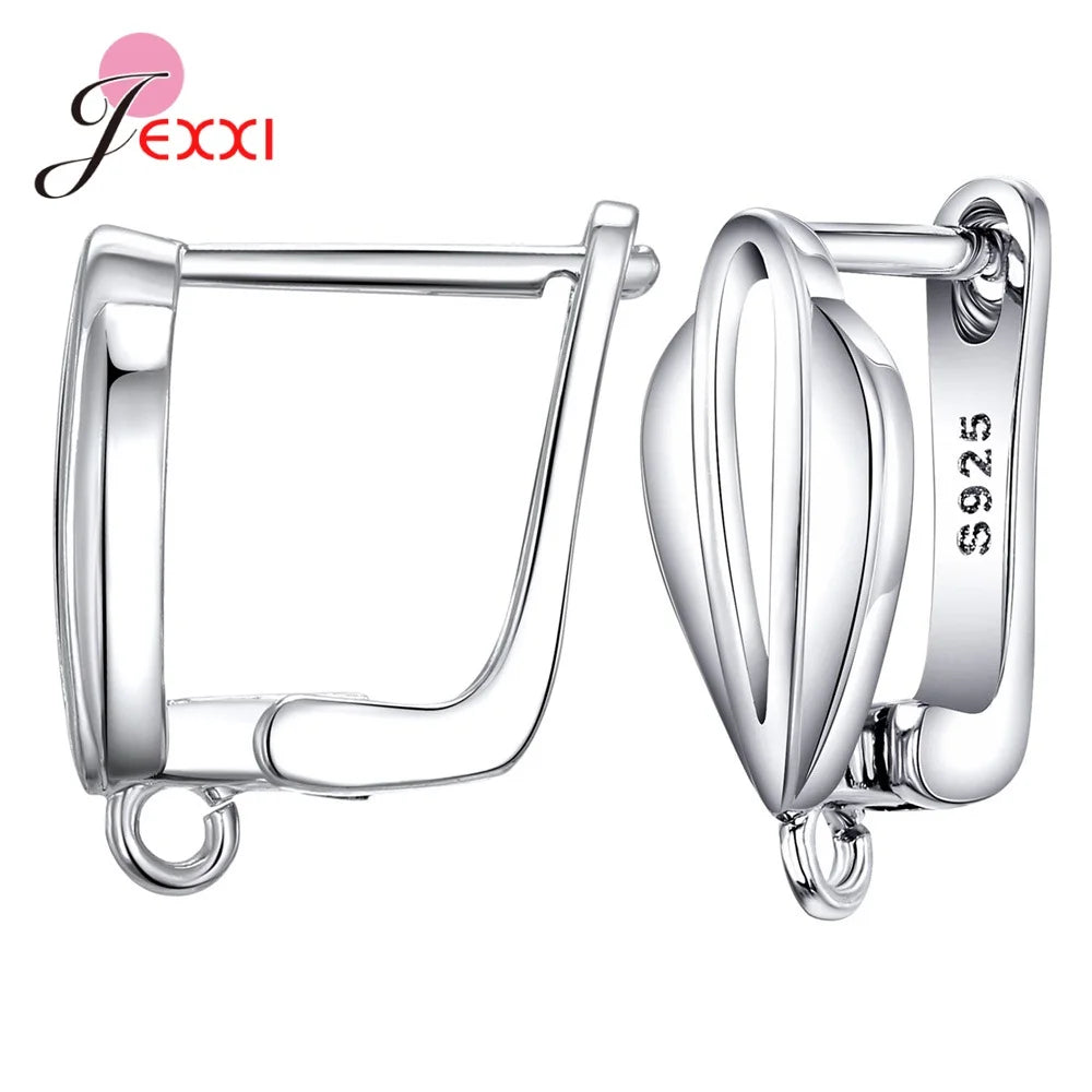 Sterling Silver 925 DIY Earring Findings Women Jewelry Component