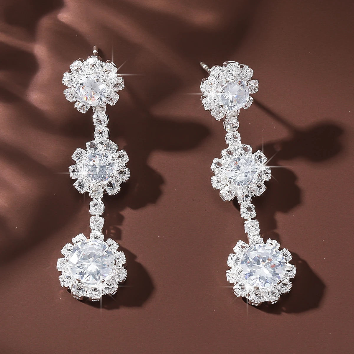 2PC Fashion Pearl Blossom Drop Earrings Party Carnival Holiday Gift