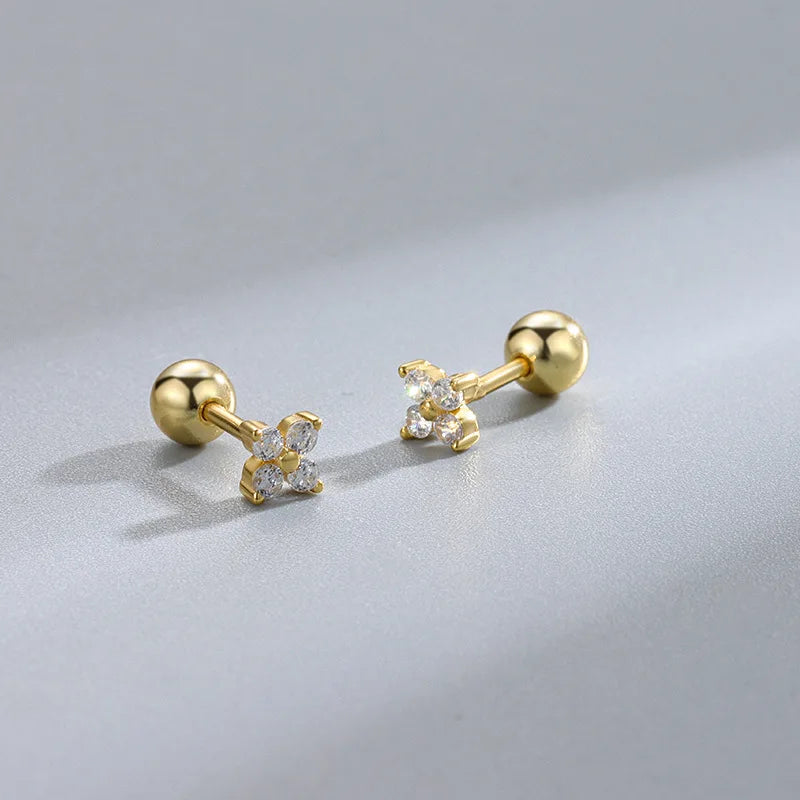 Fashion Heart Stud Earrings Women Hypoallergenic Cartilage Piercing