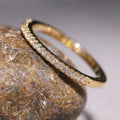 Women's 925 Silver 2mm Zircon Stackable Plain Ring Fine Jewelry