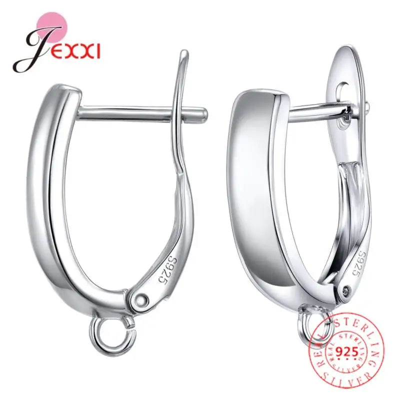 Sterling Silver 925 DIY Earring Findings Women Jewelry Component