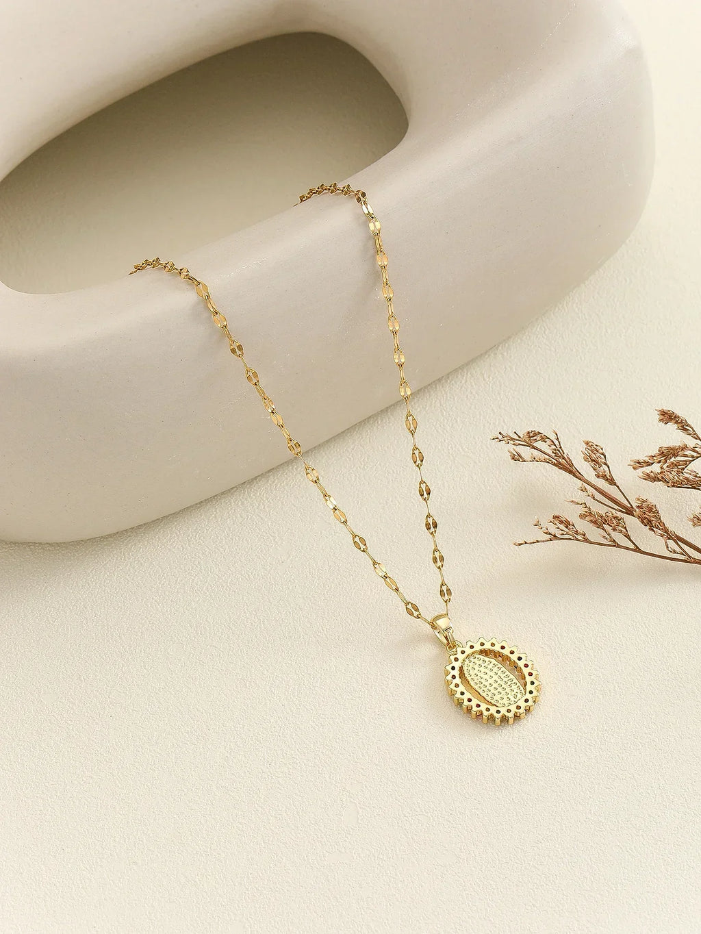 Fashion Micro Inlaid Zircon Virgin Mary Star Pendant Necklace Women