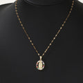Fashion Micro Inlaid Zircon Virgin Mary Star Pendant Necklace Women