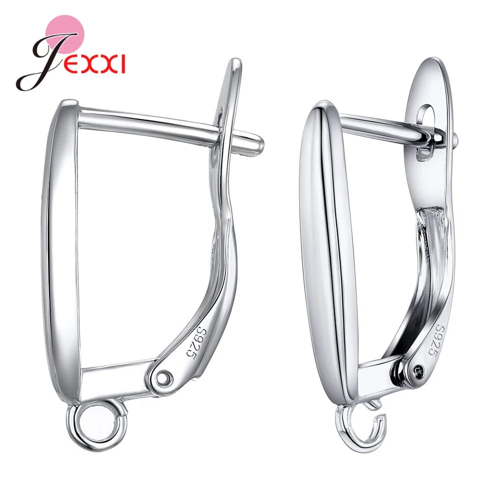Sterling Silver 925 DIY Earring Findings Women Jewelry Component