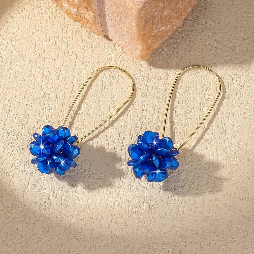 2PC Fashion Pearl Blossom Drop Earrings Party Carnival Holiday Gift