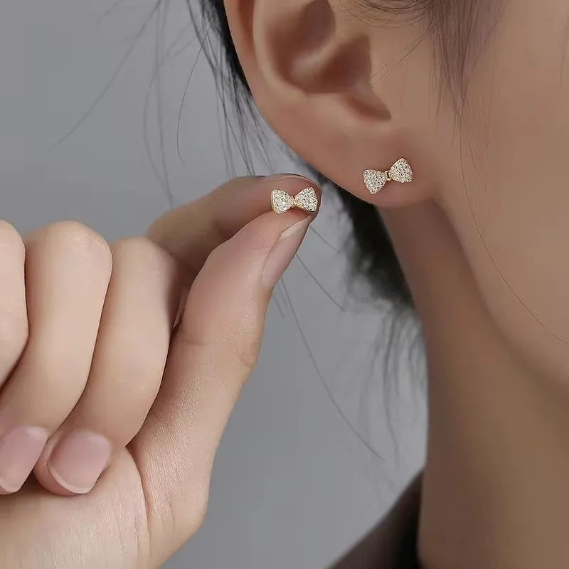 Fashion Heart Stud Earrings Women Hypoallergenic Cartilage Piercing