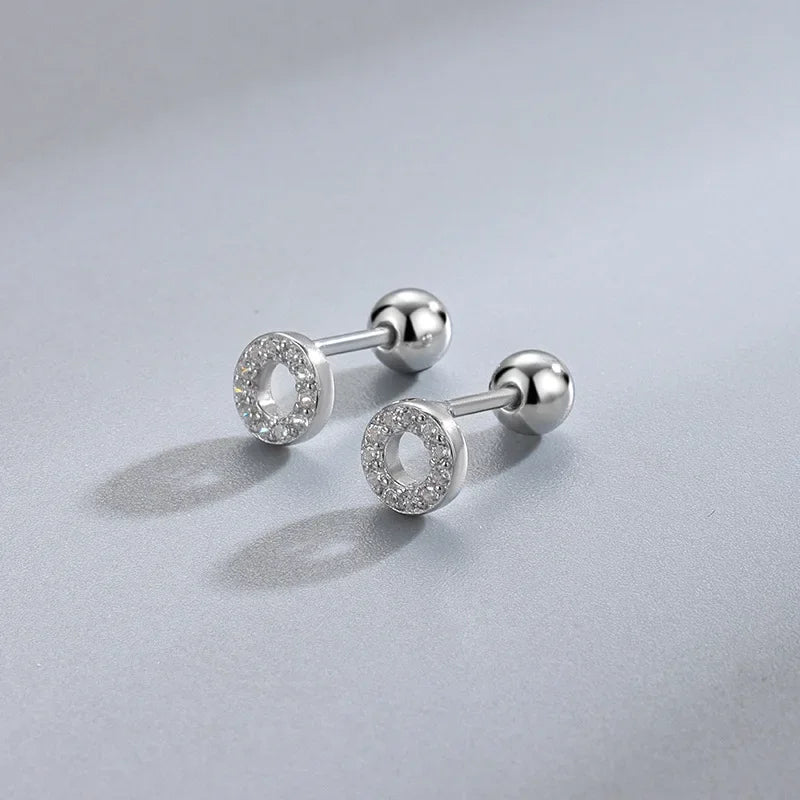 Fashion Heart Stud Earrings Women Hypoallergenic Cartilage Piercing