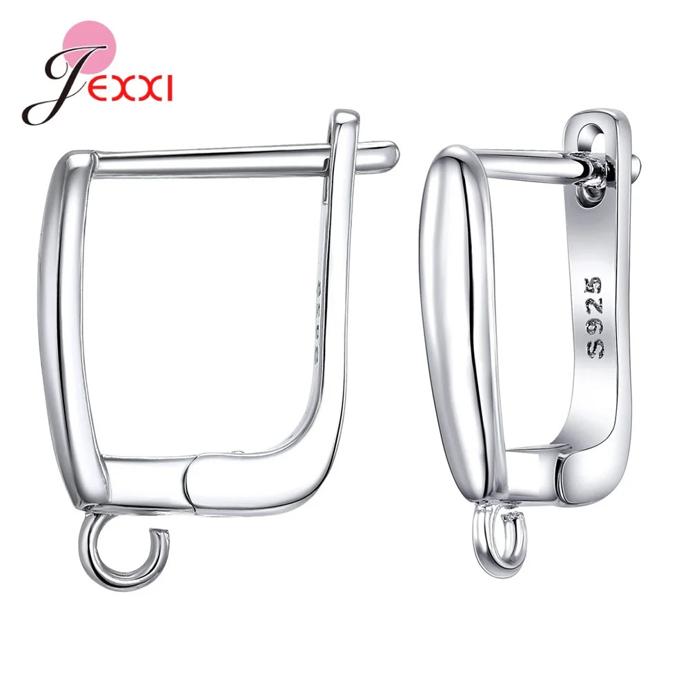 Sterling Silver 925 DIY Earring Findings Women Jewelry Component
