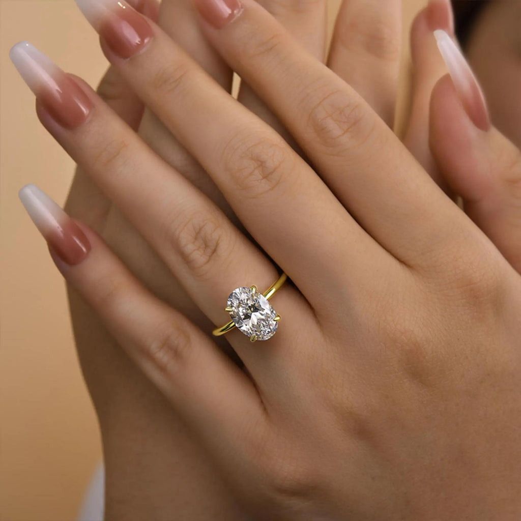 Women's 925 Silver 1-8CT Zircon Wedding Band Engagement Ring