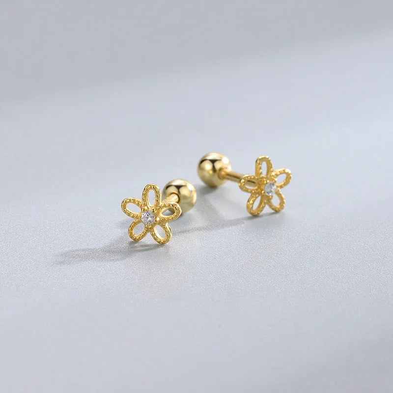 Fashion Heart Stud Earrings Women Hypoallergenic Cartilage Piercing