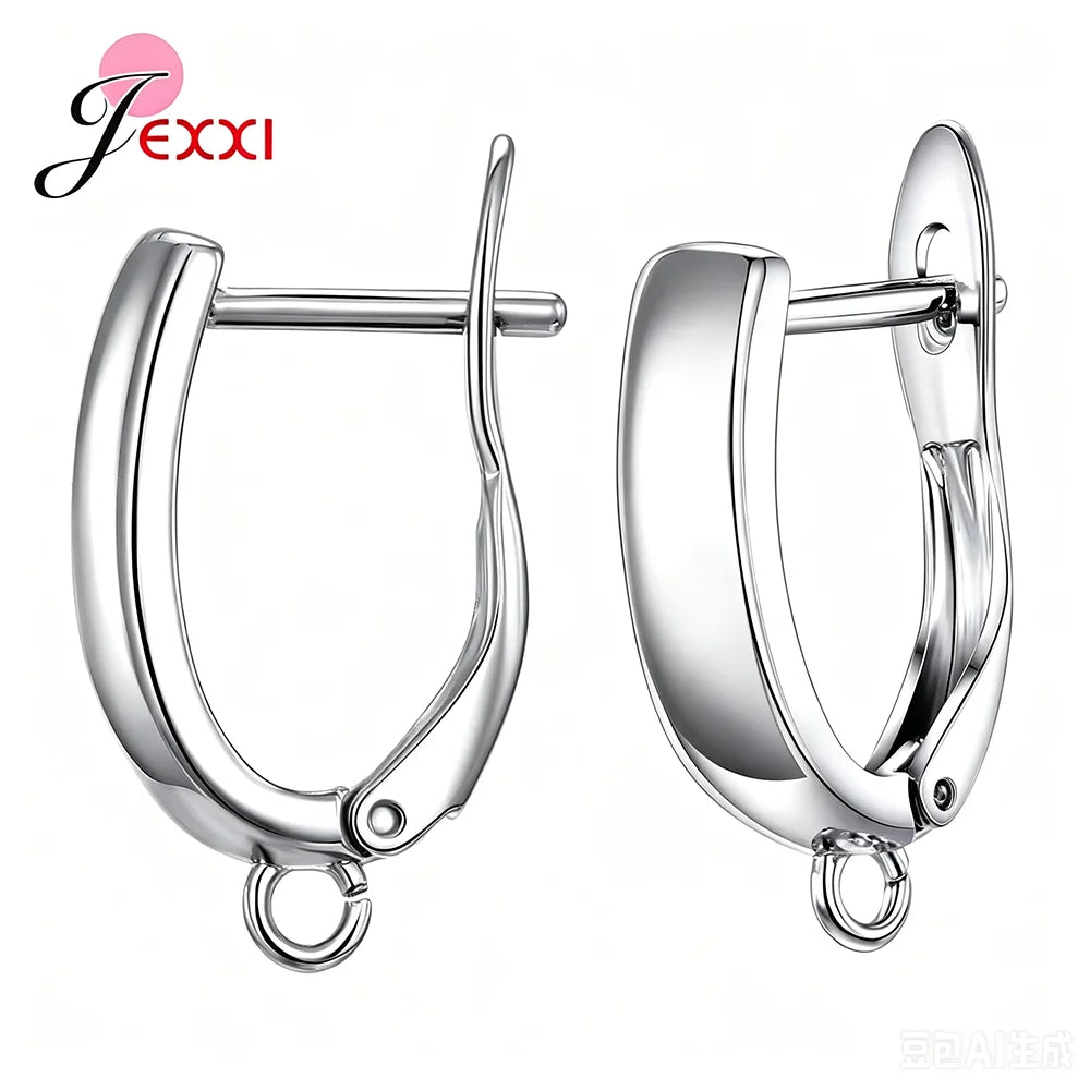 Sterling Silver 925 DIY Earring Findings Women Jewelry Component