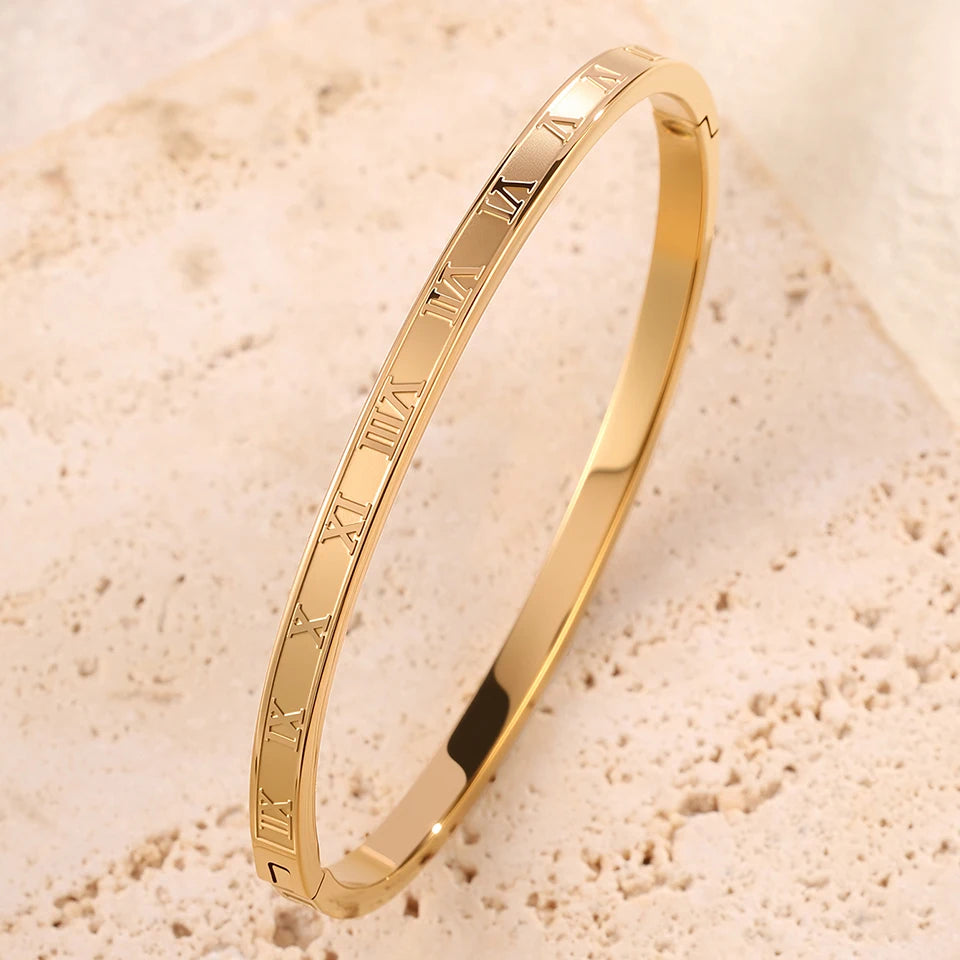 Women's Sparkling Zirconia Stainless Steel Stackable Bangle Set Gift