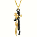 Black Hug Pendant Necklace Couples Love Symbol Party Jewelry