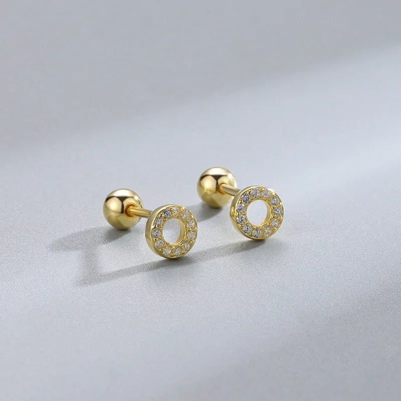 Fashion Heart Stud Earrings Women Hypoallergenic Cartilage Piercing