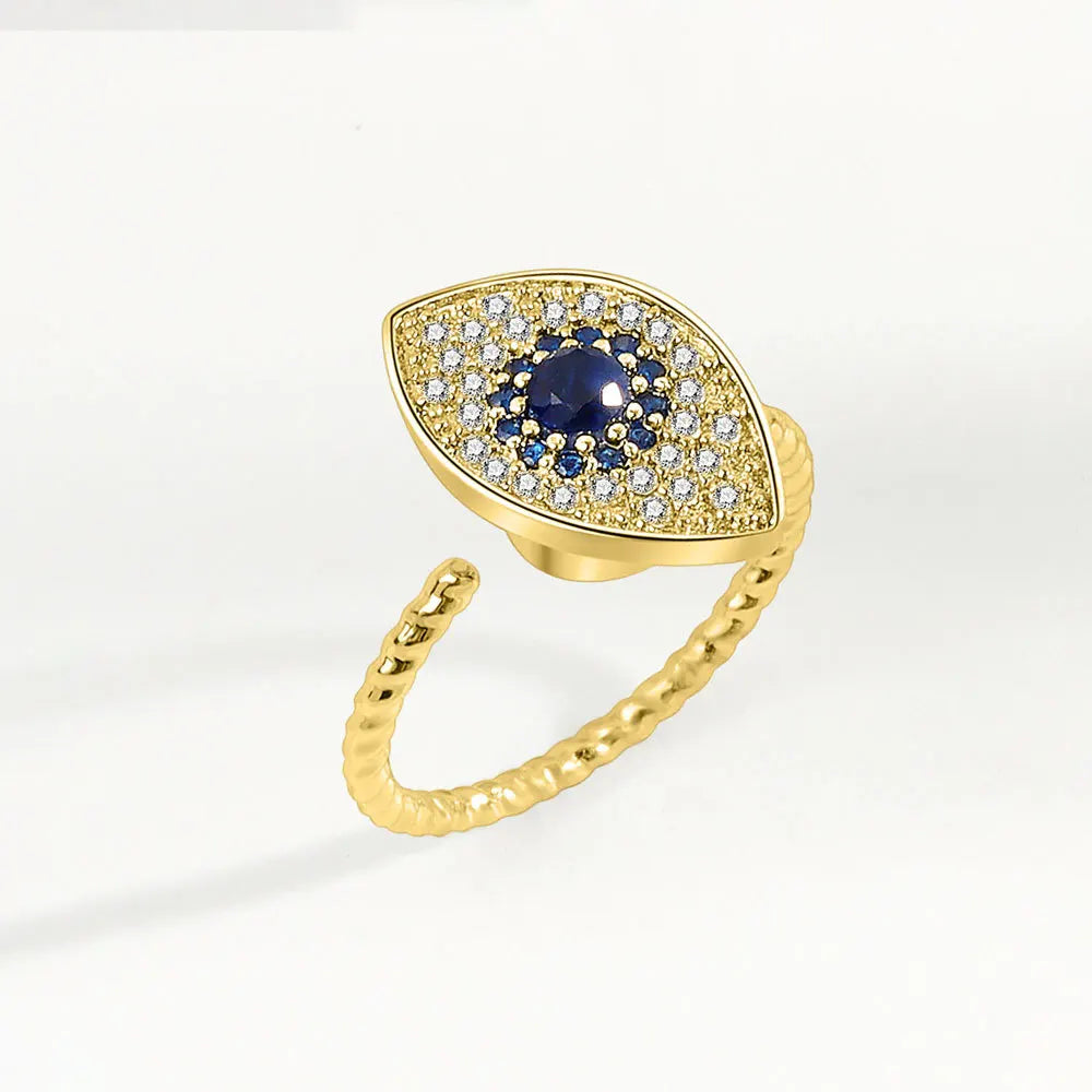 Anti-Stress Crystal Flower Spinner Ring Women Wedding Jewelry Gift
