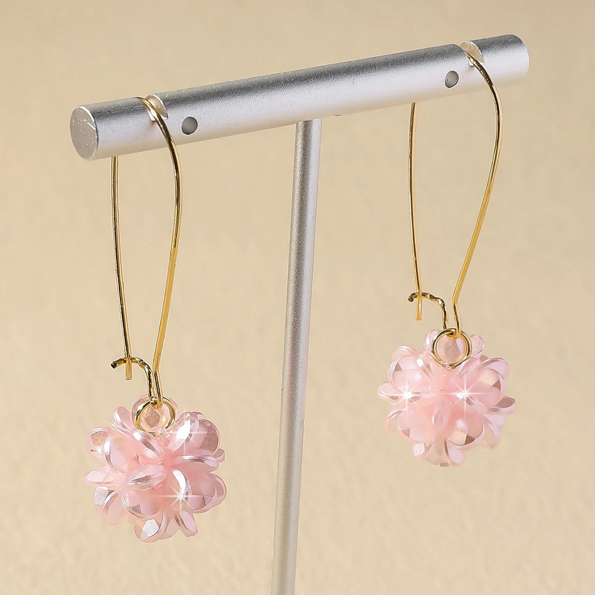 2PC Fashion Pearl Blossom Drop Earrings Party Carnival Holiday Gift