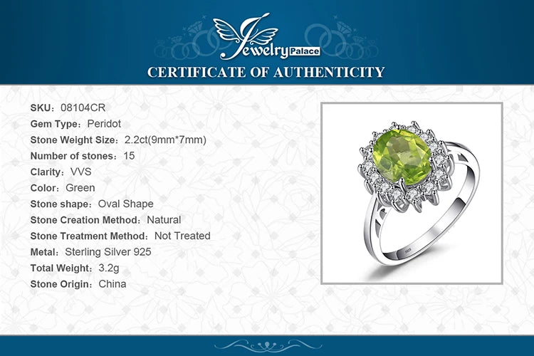 Royal Elegance Princess Diana Inspired Blue Sapphire Ring in 925 Sterling Silver with Natural Gemstones