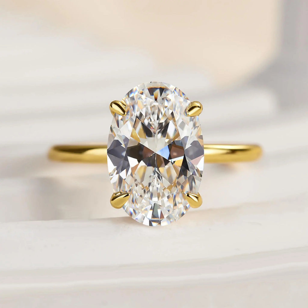 Women's 925 Silver 1-8CT Zircon Wedding Band Engagement Ring