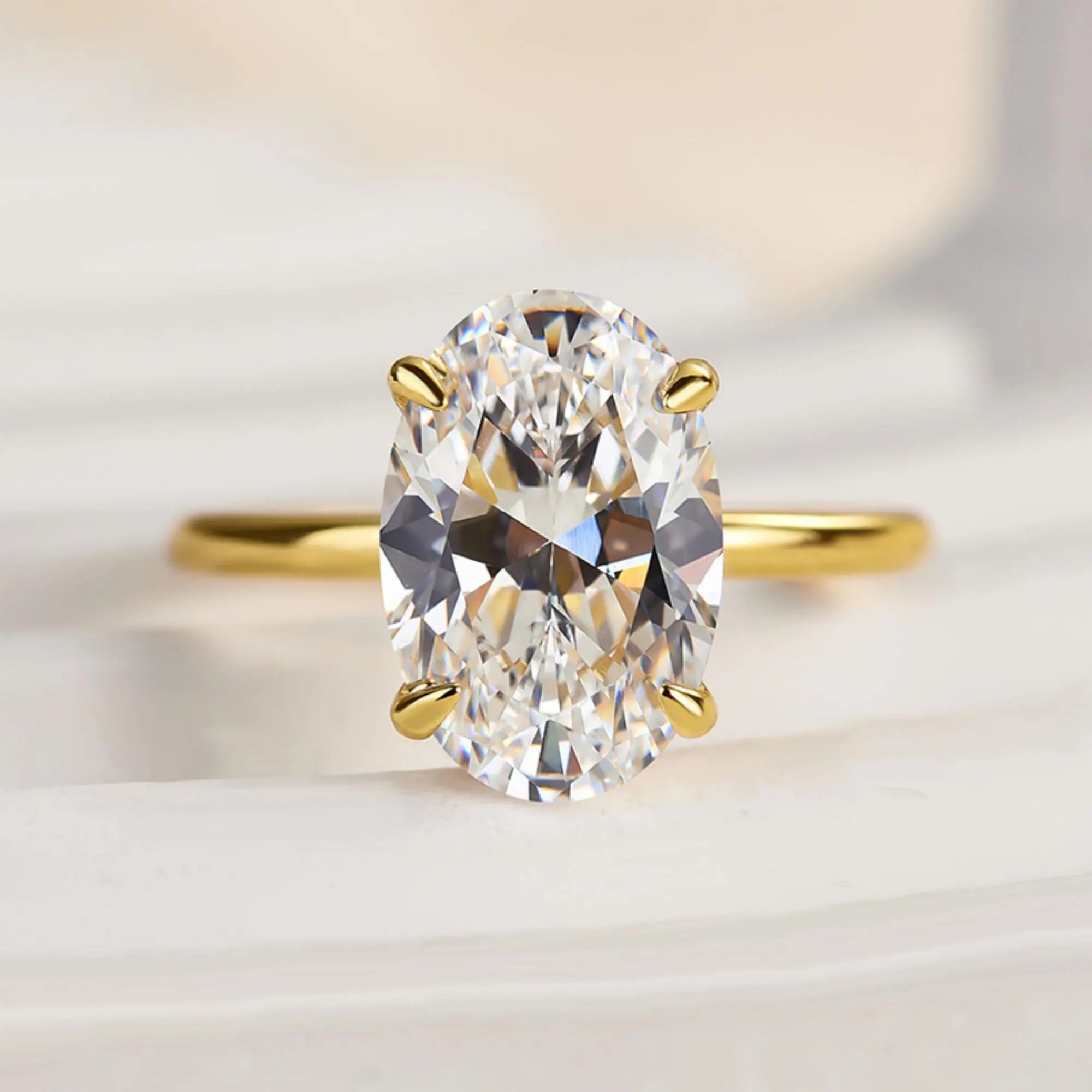 Women's 925 Silver 1-8CT Zircon Wedding Band Engagement Ring