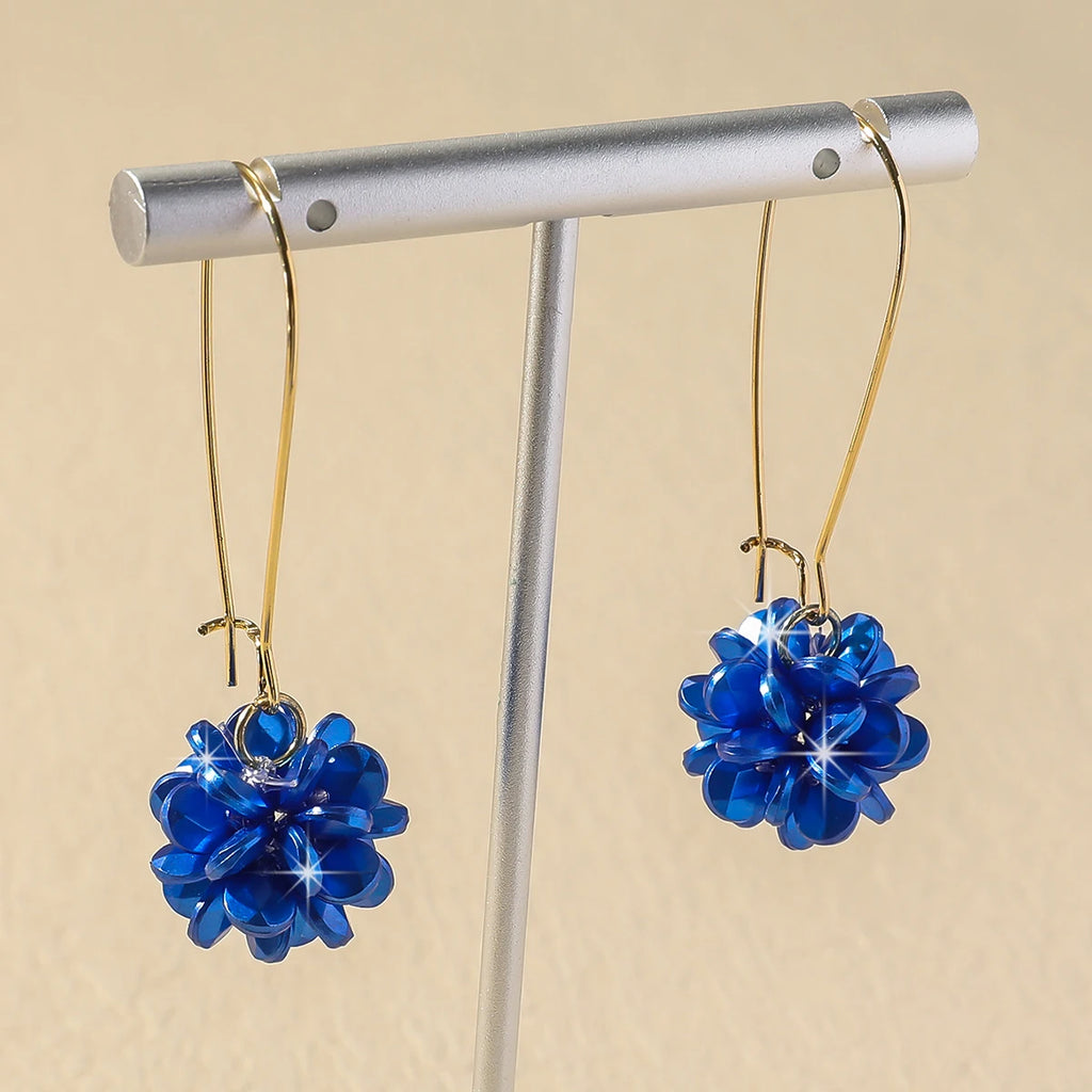2PC Fashion Pearl Blossom Drop Earrings Party Carnival Holiday Gift