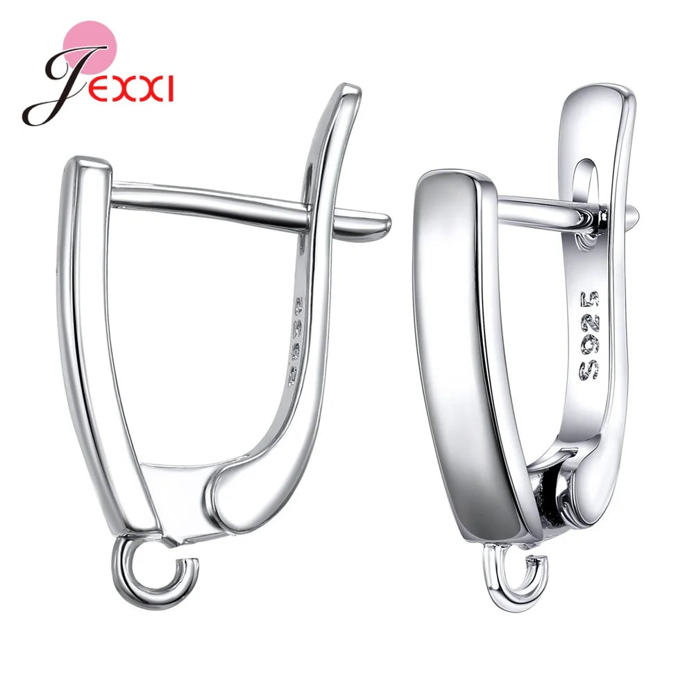 Sterling Silver 925 DIY Earring Findings Women Jewelry Component