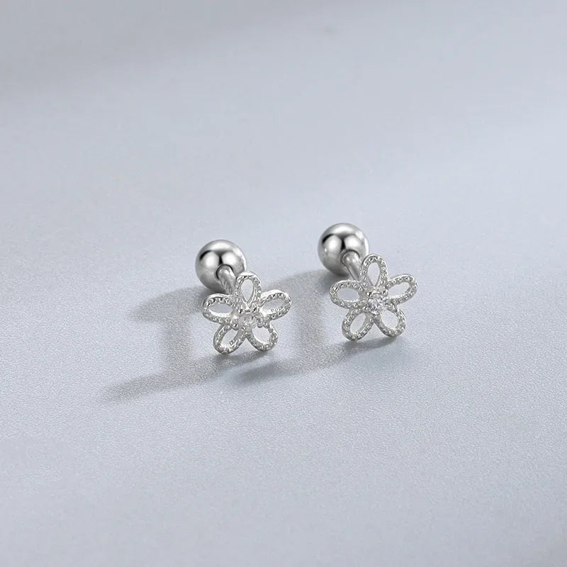 Fashion Heart Stud Earrings Women Hypoallergenic Cartilage Piercing