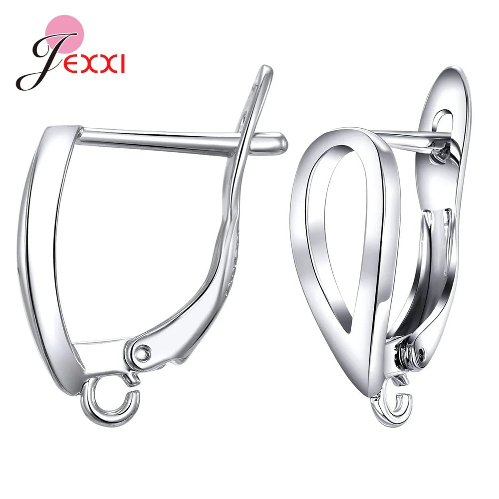 Sterling Silver 925 DIY Earring Findings Women Jewelry Component